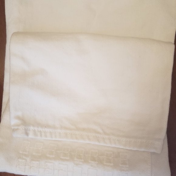 J Brand White Aidan Eyelet Boyfriend Cut Jeans Sz 27 - Picture 10 of 11